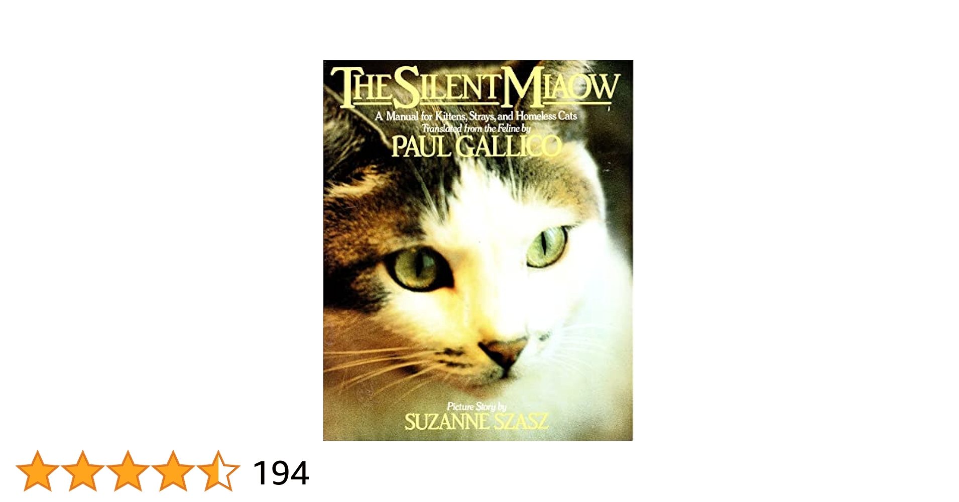 Amazon | Silent Miaow | Gallico, Paul | Cats